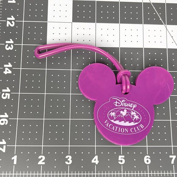 Disney Mickey Mouse Ears Purple Luggage Tag DVC Disney Vacation Club - Picture 4 of 4